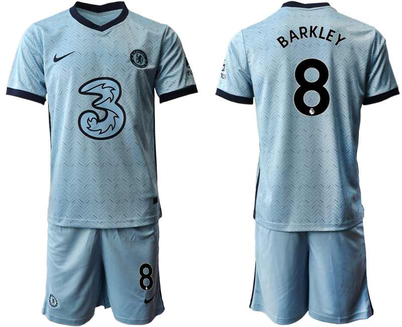 Men 2020-2021 club Chelsea away Light blue #8 Soccer Jerseys